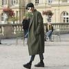 Men's Korean Style Long Woolen Windbreaker Coat