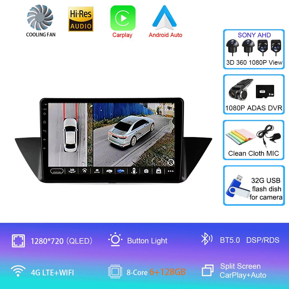 Car Radio Android14 Carplay For BMW X1 E84 2009 2010 2011 2012 Navigation GPS Multimedia Player WiFi+4G Stereo Auto DSP Video BT