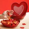 5/10Pcs Love Heart-Shaped Snack Candy Tray Small Dinner Plate Set Household Serving Plate