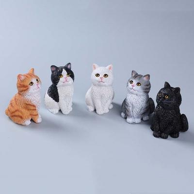 Cute Mini Cat Pet Model Sitting Cat Decoration Children Gift Cat Ornament  Kids Toy