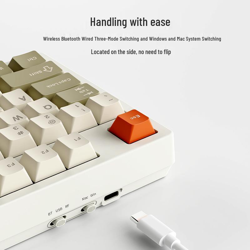 AJAZZ AK35I V3 Hot-Swap Mechanical Keyboard, Gasket Mount, PBT Keycaps