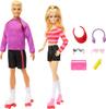 Barbie Fashionistas Set with 2 Fashion Dolls & 6 Accessories - Ken Roller Skating Fashion Doll 65th Anniversary Collection (Amazon Exclusive)