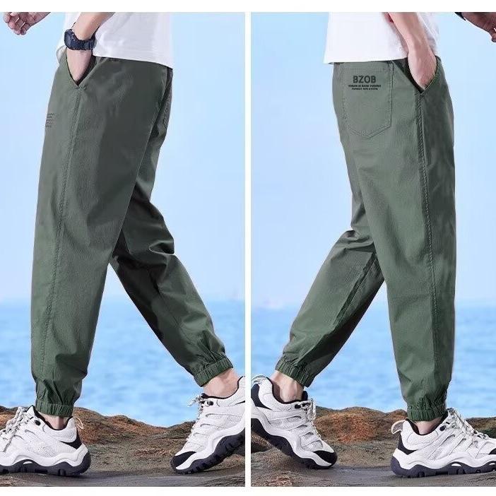 Men's Spring/Summer Casual Loose Fit Drawstring Pants - Versatile and Slimming for Students