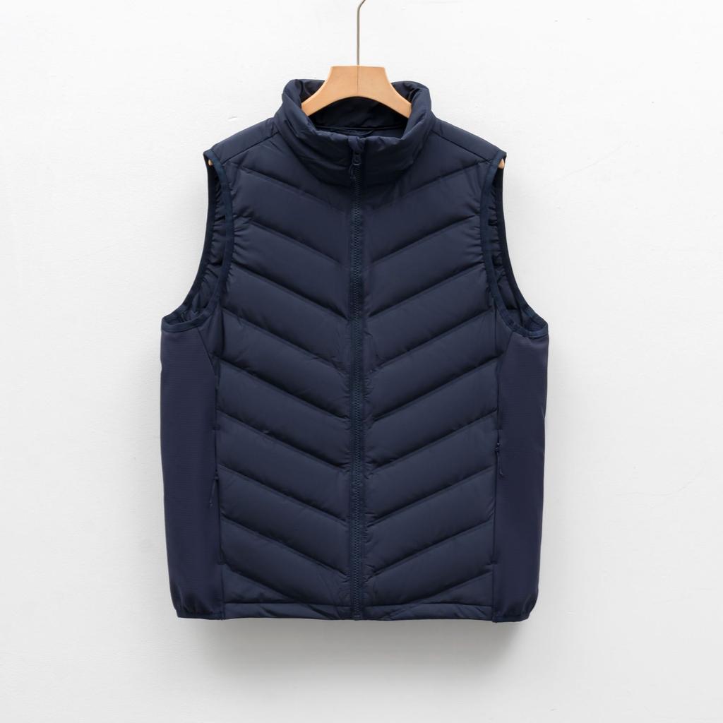 Down Men's and Women's Down Vest Stand-up Collar Vest Men's Down Jacket Vest Casual Autumn and Winter Models