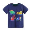 Summer New Boys T-Shirt Children's Engineering Vehicle Printed Sweatshirt Medium and Child Short Sleeves