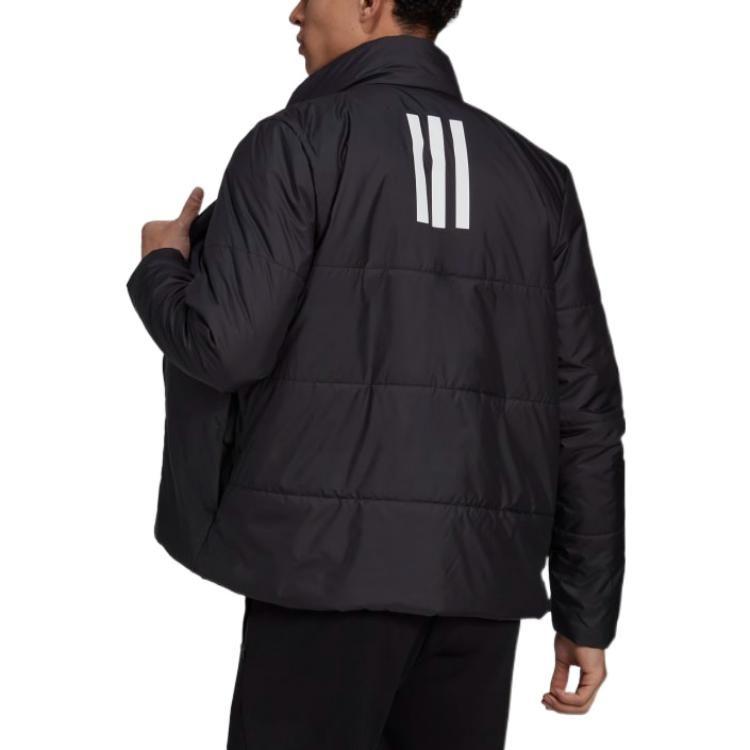 Adidas Puffer Jackets Men's Black Stand Collar Moderate Other HG8758
