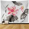 Watercolor Floral Lotus Tapestry Office Living Room Decoration Home Wall Tapestry