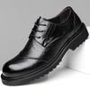 ModeFrühling und Herbst Neu Rundkopf Britischer Stil Plateauschuhe für Herren Mode Lässig Leder Herrenkleiderschuhe