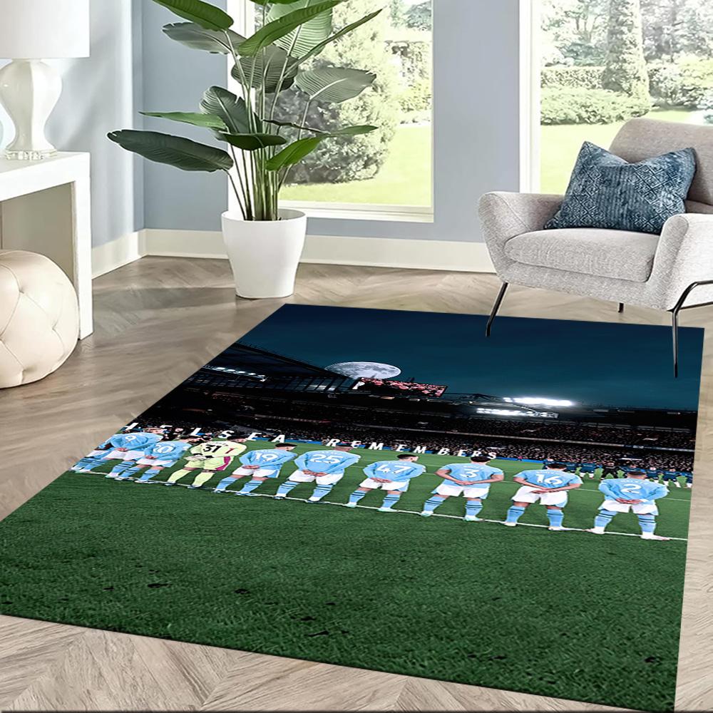 Manchester City Floor Mat Suitable For Entryway Living Rooms Hallway Dining Room Antislip Carpet Anime Office Decor