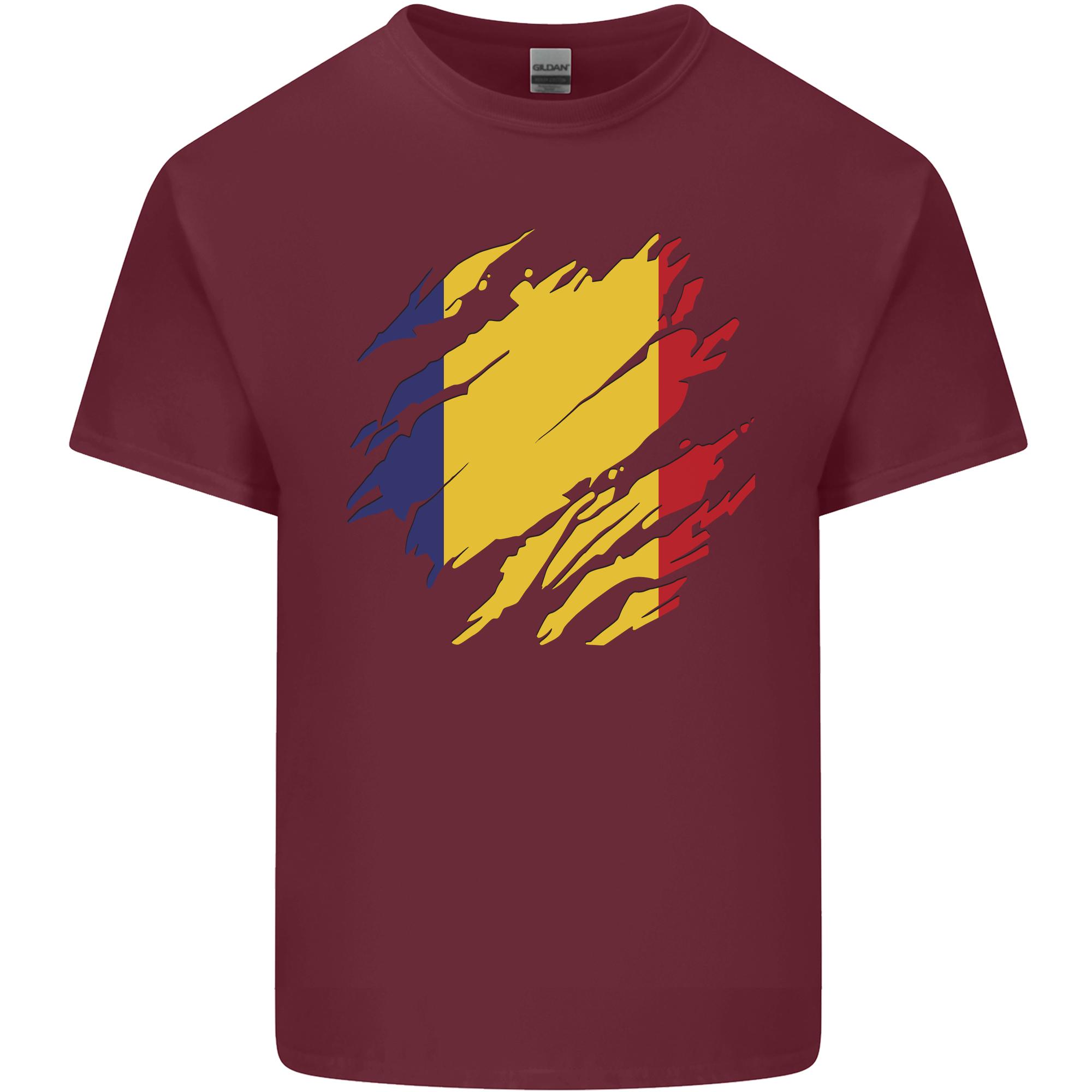 Torn RoUnisexia Flag RoUnisexian Day Football Unisexs Light Cotton TShirt S
