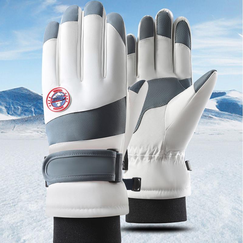 Skihandschuhe Winter Samt Outdoor Reiten rutschfeste wasserdichte verdickte warme Touchscreen-Handschuhe