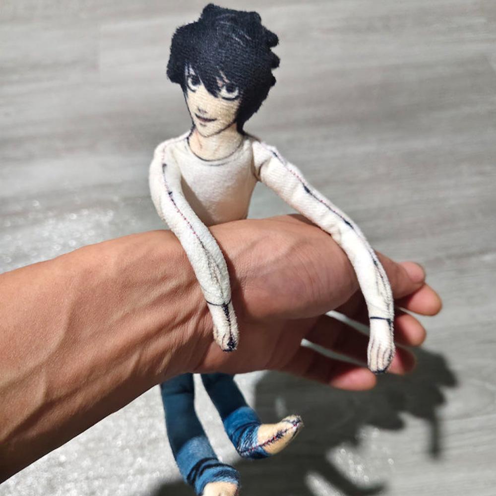 Anime Light Yagami L Plüsch Light Yagami L Plüschtiere Puppe Schlanke Verdrehbare Form Stofftiere Raumdekoration Festivalgeschenk 28cm
