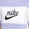 Nike Color Block Crop Top Round Neck Short Sleeve T-shirt Women Tops Light-Thistle-Purple CK1302-100