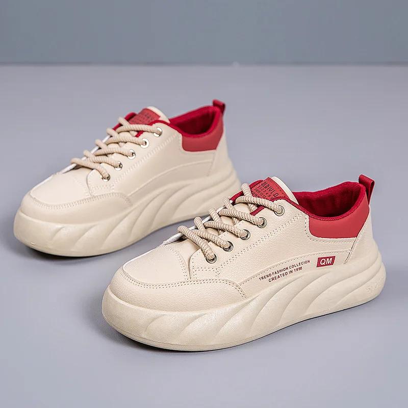 Selling New Fashionable and Versatile Casual for Women Wear-resistant Board Shoes Lightweight Soft Soled White Shoes