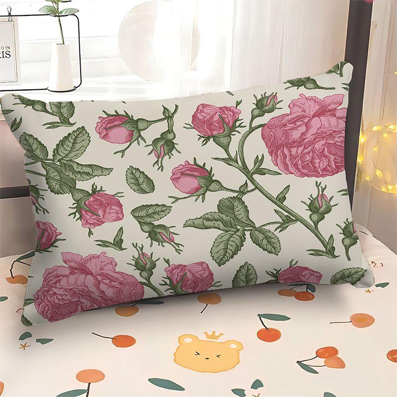 European Plant & Flower Pillowcase with Nordic Geometric Design Rectangular Sofa Cover Customizable
