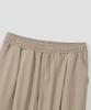 AGOD Single-Pleat Wide Elastic Waist Slacks [Beige]