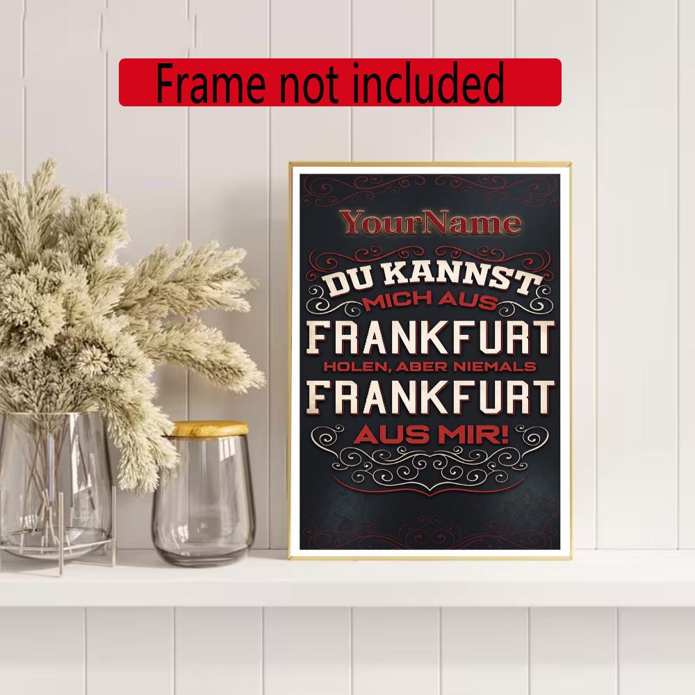 Eintracht Frankfurt Customize Your Name Diamond Painting Round Diamond Rhinestones Mosaic Diamond Embroidery Wall Paintings Rhinestones Gift Frameless