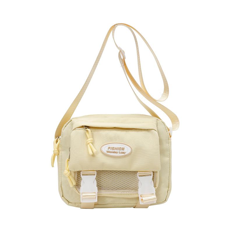 Cute College Style Girl Messenger Bag Japanese Ins Student Large Capacity Versatile Mailman Bag Transparent Pain Bag