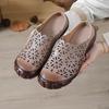 Neues Sommer Obermaterial Rindsleder Flache Sohle Rindsehnensohle Damenschuhe Lässige Leder Loch Atmungsaktive Slipper Lochschuhe