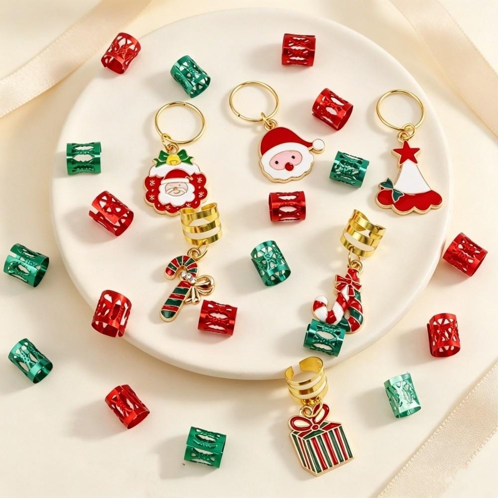 6/10/26/46pcs Headwear Party Mixed Hair Rings Set Hair Braiding Halloween Braid Hair Clips Men