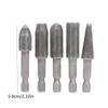 5Pcs/Set Hex Shank Head Tungsten Carbide Steel Rotary Burr Die Grinder Bit Shank Carving Kit For Mold Polishing Grinding Tool
