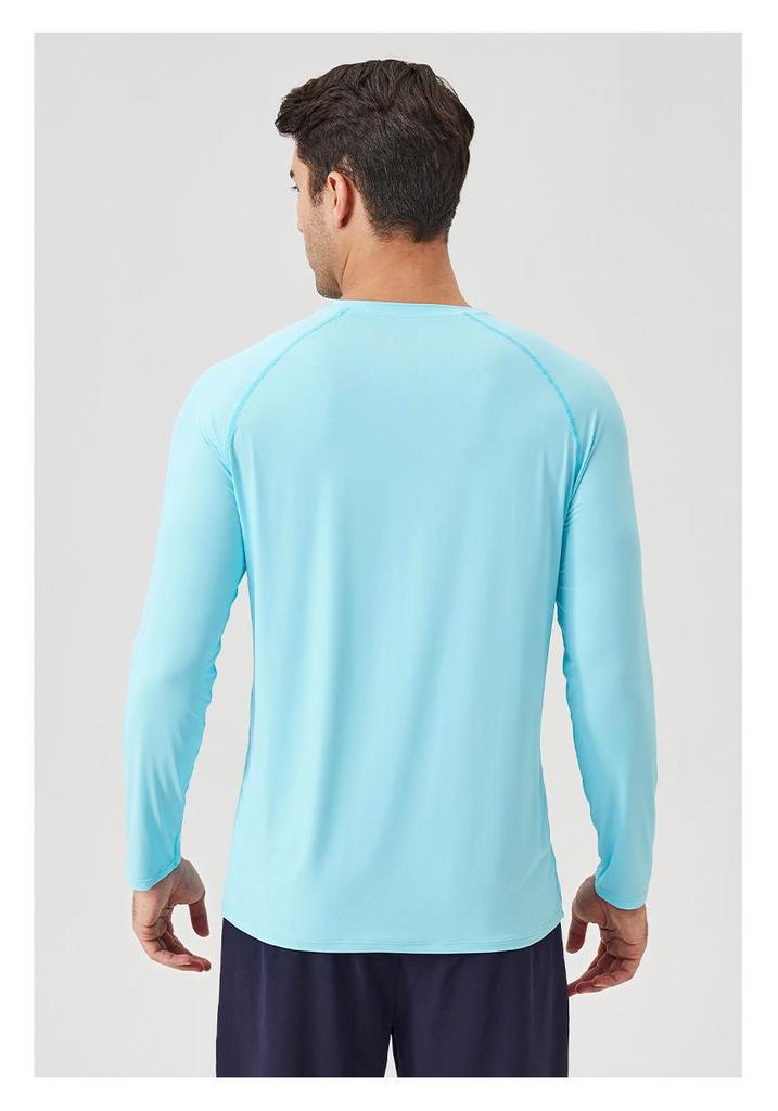 Men's Breathable Ice Silk Sun Protection Long Sleeve Running T-shirt