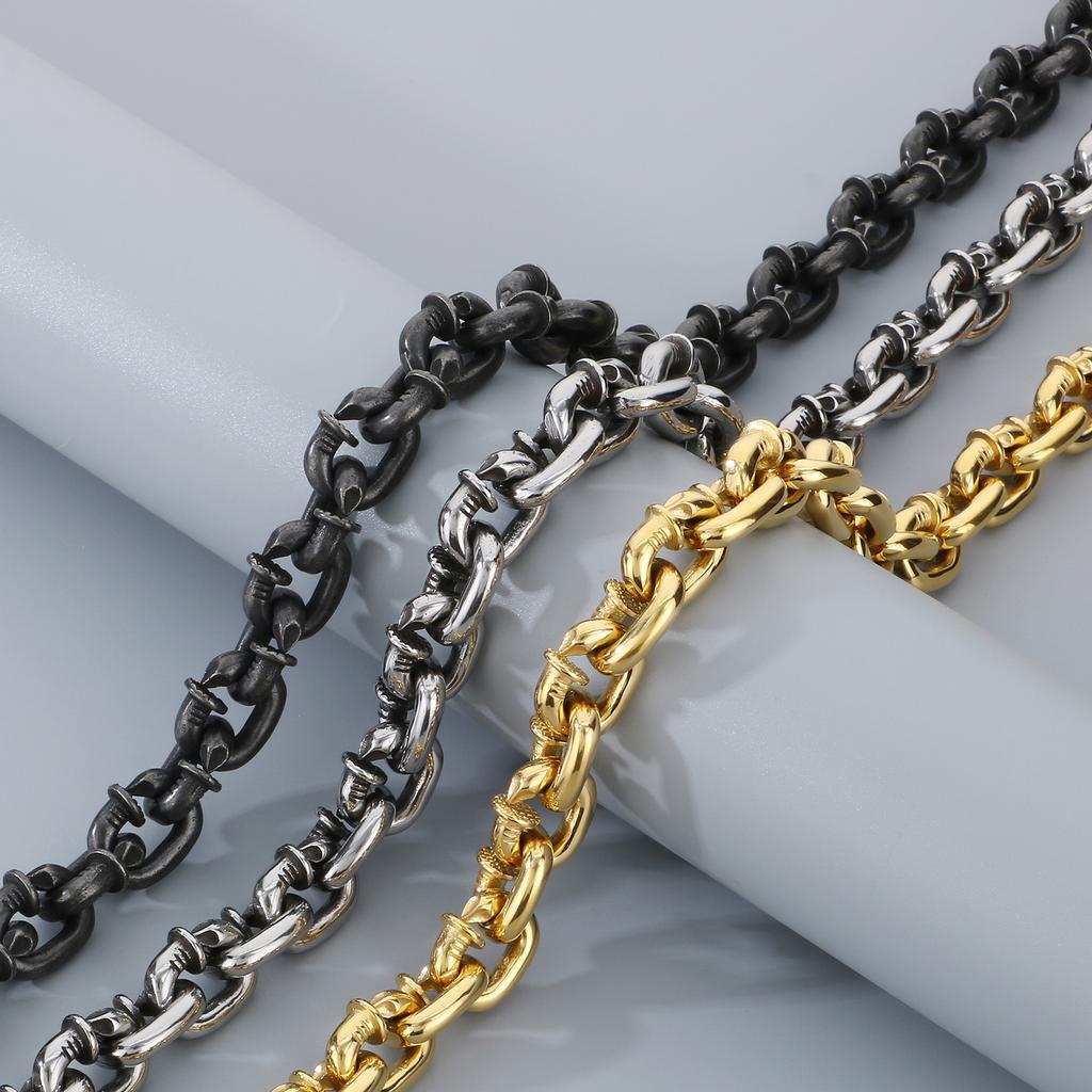 Domineering Stainless Steel Link Bracelet Men Multi-layer Cuff Bangle Punk Style Jewelry Accessory Man Bracelet Gift