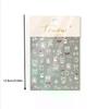 Christmas Snowman Nail Art Stickers Winter Fresh Nail Stickers White Snow Crystal Ball Ornament Stickers