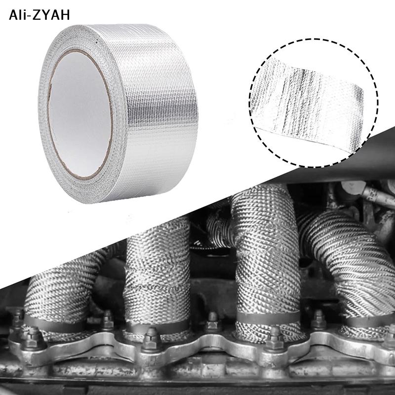 (YY)1 Roll 2025 New Exhaust Heat Pipe Insulation Tape 10m*3cm Tape Manifold Downpipe High Temperature Bandage Tape Adhesive Tape