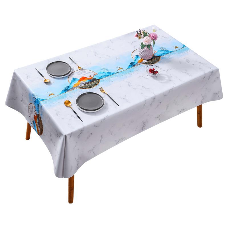 Lulu Gaosheng Tablecloth Wind Waterproof, Oil-Proof And Anti-Scalding Pvc Tablecloth Atmosphere Coffee Table Cloth