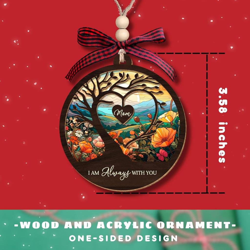 Pawzity Mom Memorial Ornament - Memorial Ornaments for Loss of Mom - Bereavement Gifts, in Memory of Mother Gifts - Remembrance, Sympathy Gift - 2