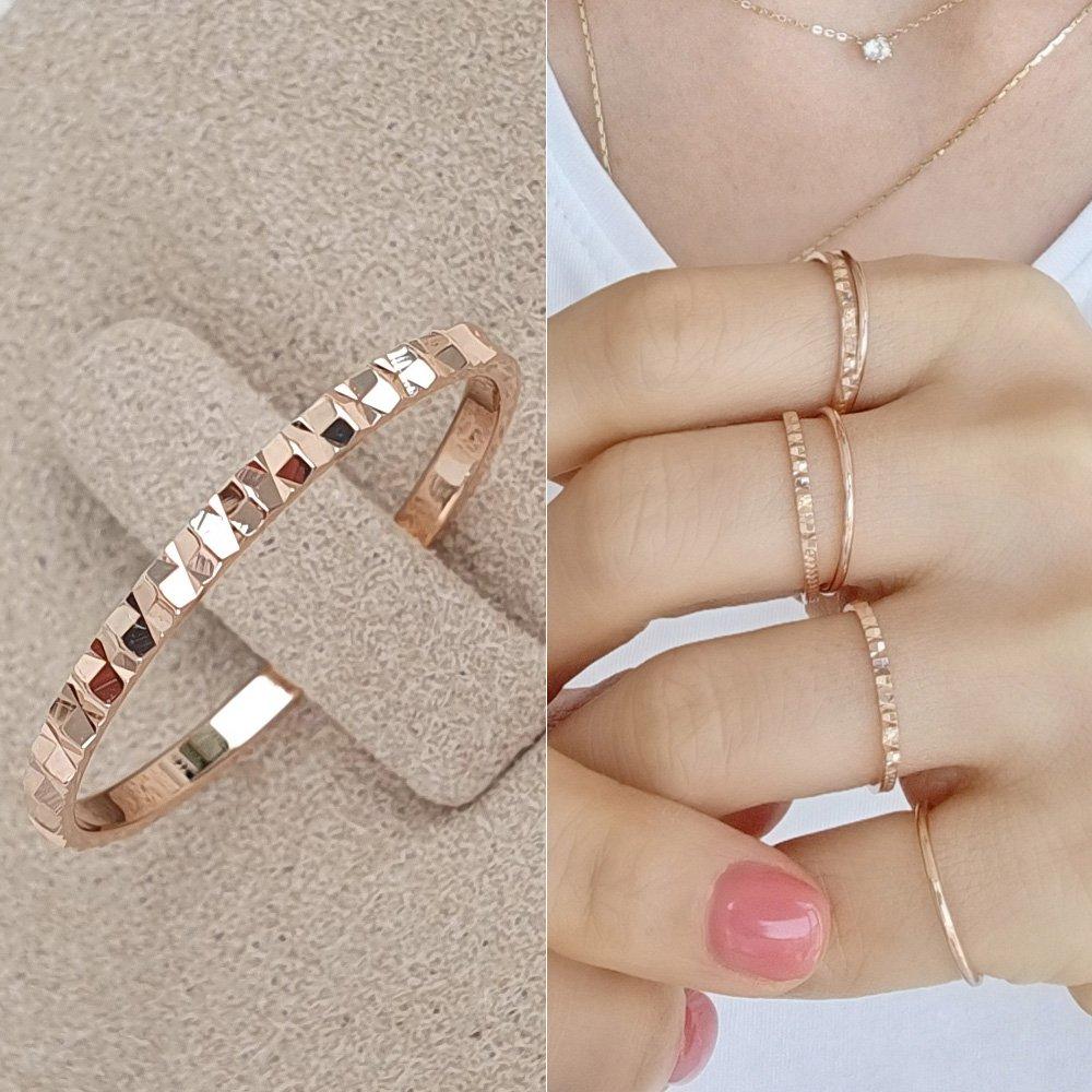 [Costarswag] 14K Gold Stud Hollow Cut Ring Guard Ring