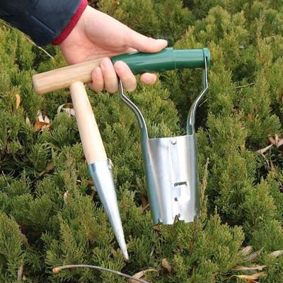 Plant Hole Digger for Planting Seeds And Bulbs Lightweight Garden Seeds Dispenser with Wooden Handle Handheld Tool for Tulip Daffodil Saffron