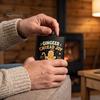 Festive Patterned Drinking Cup Beer Barrel Flask, 8oz Stainless Steel Oil Drum Shaped Flask with Small Gift for Christmas Prints Outdoor Camping Party