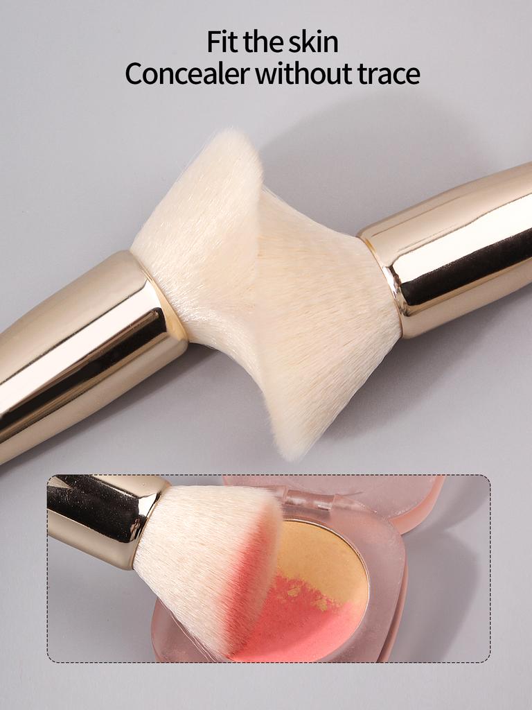 3PCS Slanted Soft Bristle Contoured Brush, Foundation Brush, Loose Powder, Blush Special Makeup Brush Tool for Hand Refreshing
