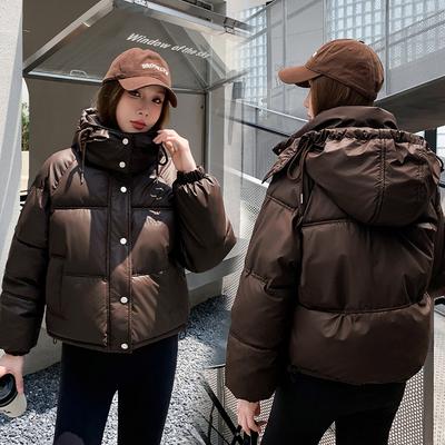 2025 New Winter Clothes, Korean Version of Short Women's Down Cotton Clothes, Loose Bread Jackets, Cotton Jackets, Fashionable Hooded Padded Jackets