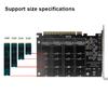 NVME M.2 MKEY SSD to PCIE X16 Adapter Card High Speed Raid-Card 4 Port SSD Array Card for Motherboard PCIe x16 Controller Expansion Card