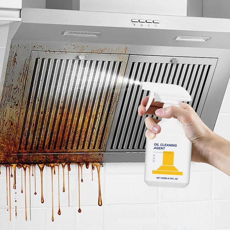 Heavy Oil Stain Cleaner Gentle Safe Kitchen Cleaner Spray Household Cleaners Efficient Oil Stain Cleaner For Pots And Pans