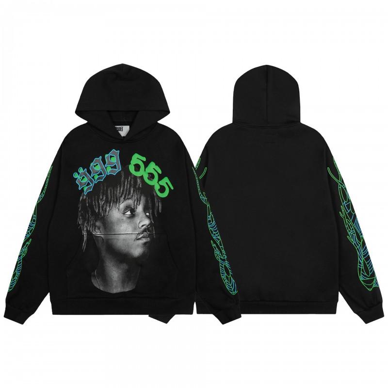 Mens Spider Web Graphic Hoodie High Street Loose Fit Long Sleeve Pullover Teens