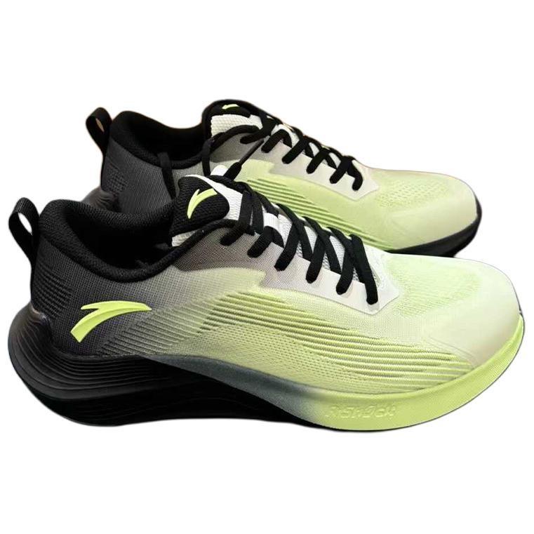 Anta Stinger Pro Cushioning Abrasion Resistant Breathable Low top Casual Running Shoes Men's Neon Green 112425540S-1