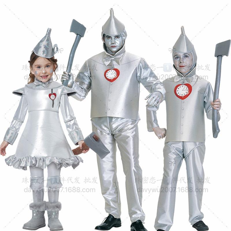 Halloween Parent-Child Tin Man Costume Adult Men's and Women's Iron Man Costume The Wizard of Oz Boys and Girls' June 1 Costume