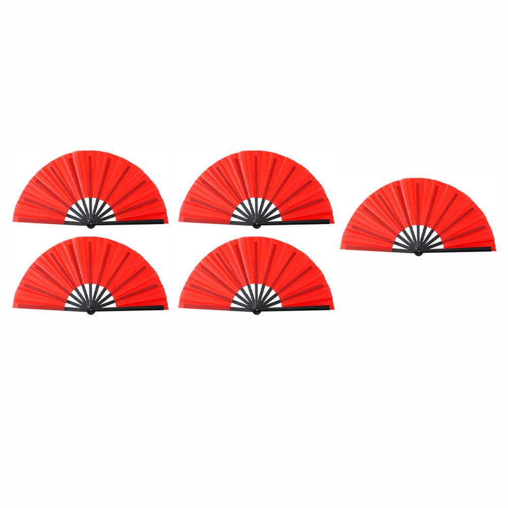 Juego de 5 Abanicos Grandes de Danza Plegables de 13 Pulgadas: Perfecto para Fiestas, Bodas y Plegado al Aire Libre--Abanicos Abanicos de Baile Cuadrado Piezas de Decoración