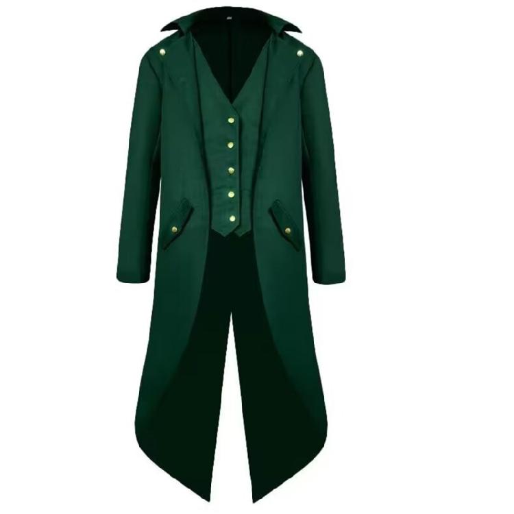 Mens Formal Tailcoat Costume Coat Medieval Long Dress Jacket for Halloween Cosplay Party Photo Wear and Theater Use Looks