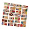 28 Pieces Stackable Colored Building Blocks Wood Wood Building Blocks Set  Indoor Play