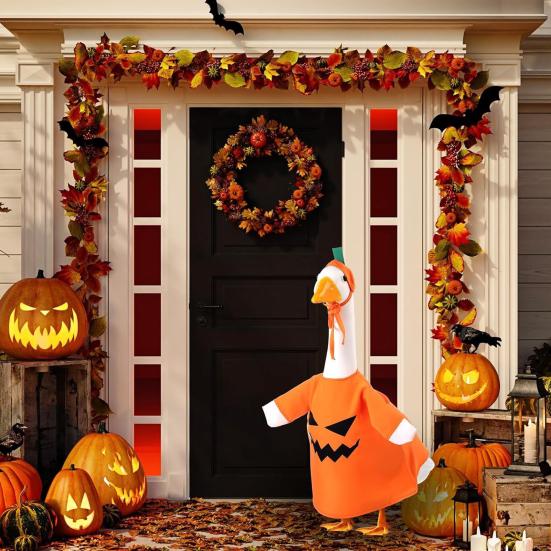 Autumn Goose Outfit Thanksgiving Halloween Christmas Goose Costume Holiday Lawn Goose Clothes