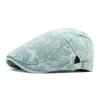 Denim Beret Women's British Vintage Forward Hat Sunscreen Sun Hat Jacquard Butterfly Cap