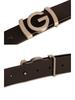 Men's Smooth Buckle Vegetable Tanned Leather Belt, Adjustable Length