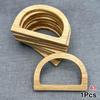 Eco-Friendly Natural Wood D-Shaped Bag Handle 1Pcs Half Circle Replacement for Crochet Shoulder Bag DIY Sewing Project