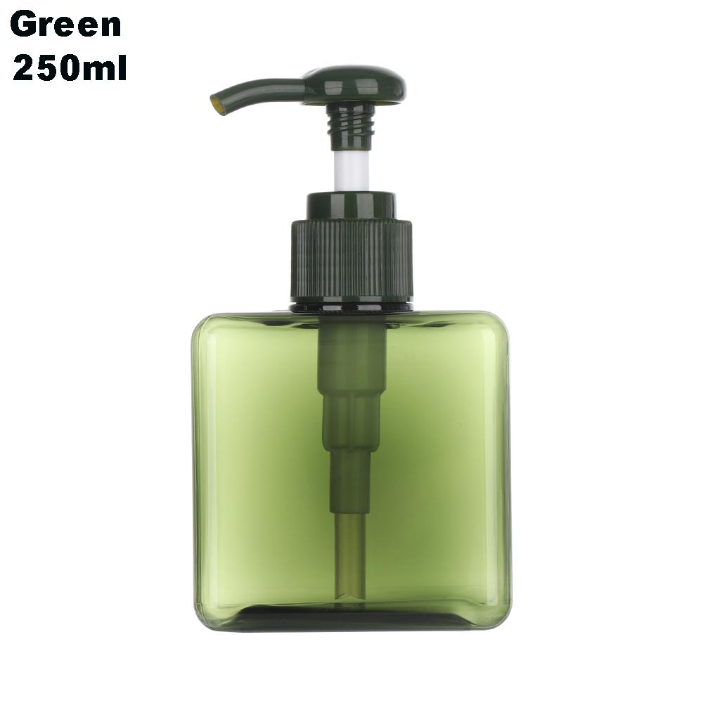 

Пластиковий контейнер для вологи Мус Портативний ручний насос Пляшка для шампуню Пляшки для лосьйону Дозатори для мила 250ml зелений
