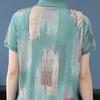 Stylish Printed Shirt Summer New Loose Short Sleeve Casual Turn-down Collar Chic Button Female Clothing Commute All-match Blouse